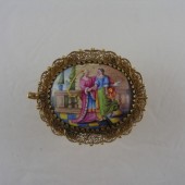 1700 Gold and Enamel slide